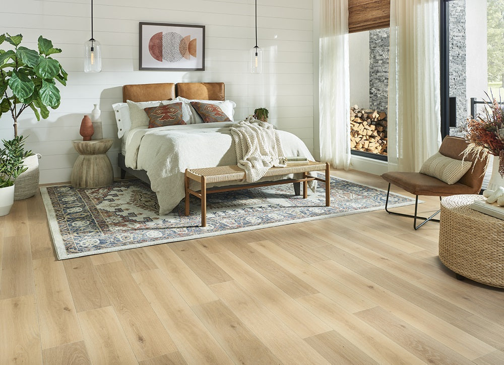 Mannington Restoration Wide Plank Haven 7.56" x 50.5" Wheat Laminate Plank