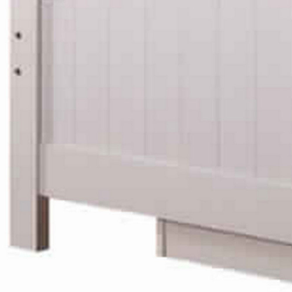 Poundex Stylish Twin Bed With Trundle,White