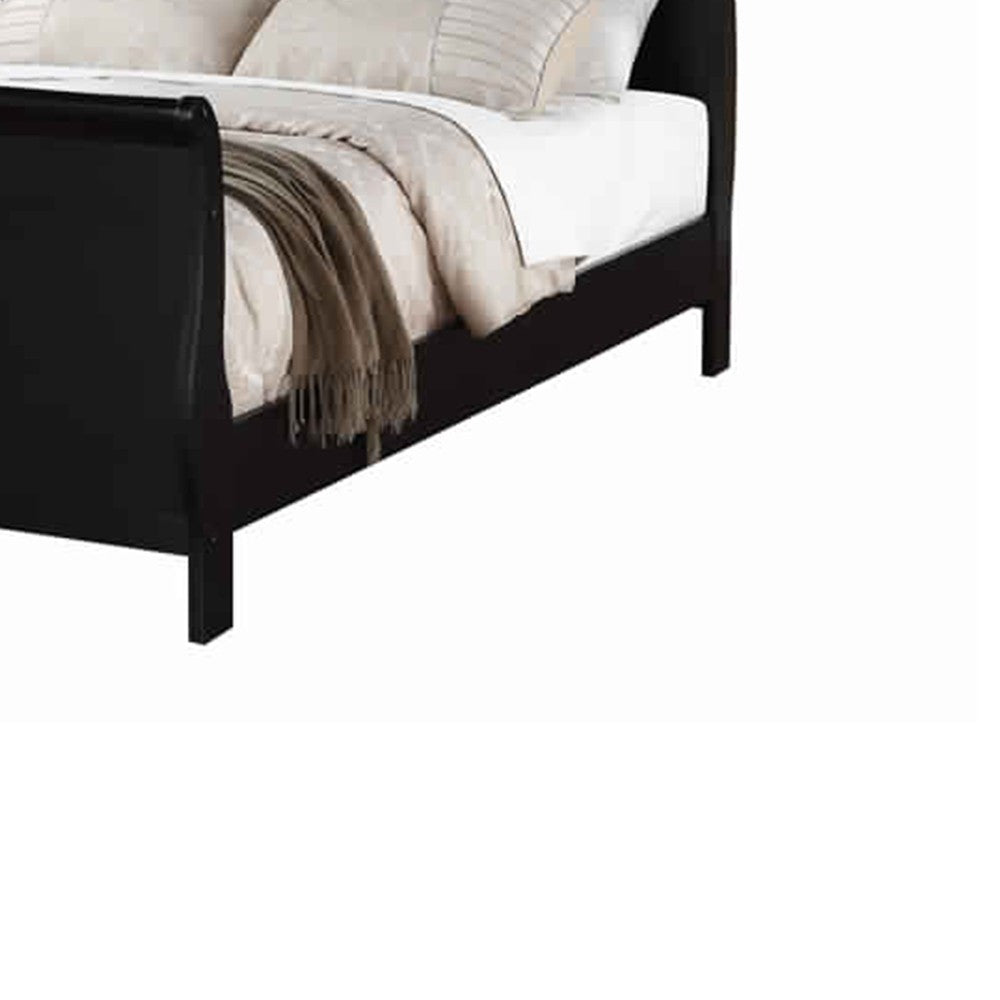 Poundex Classy Twin Bed,Black