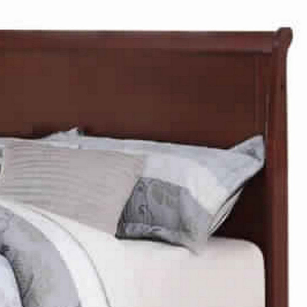 Poundex Magnificent Twin Bed,Cherry