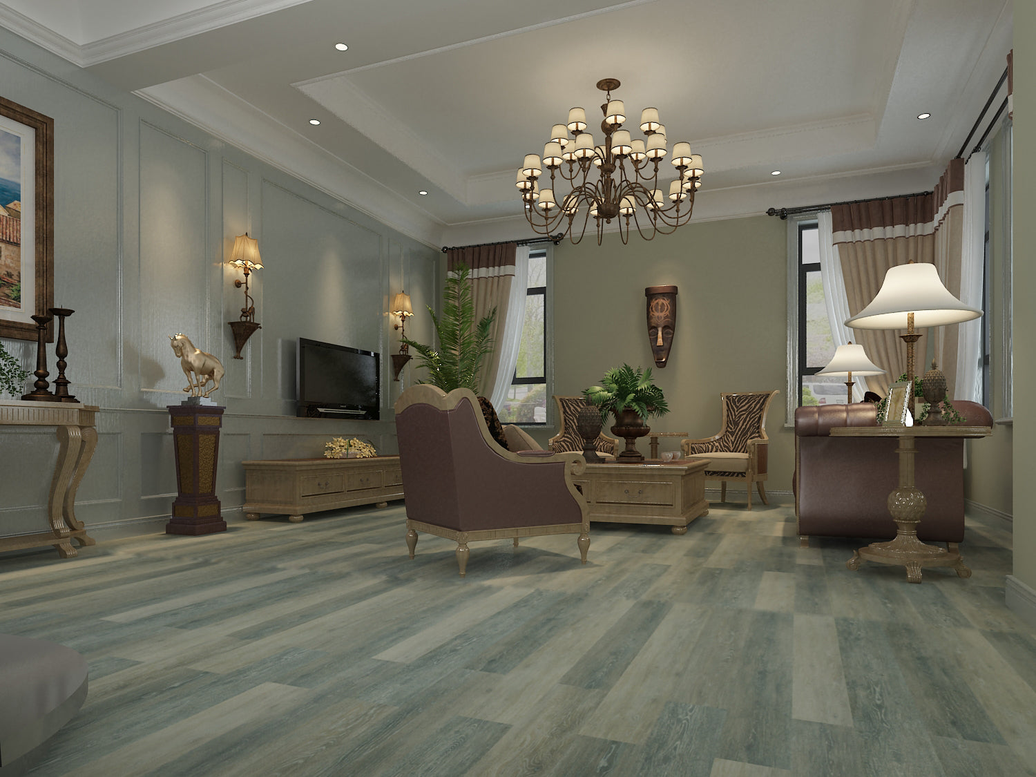 Parkay Floors Architect 7" x 48" Vinyl Plank Egyptian Gold