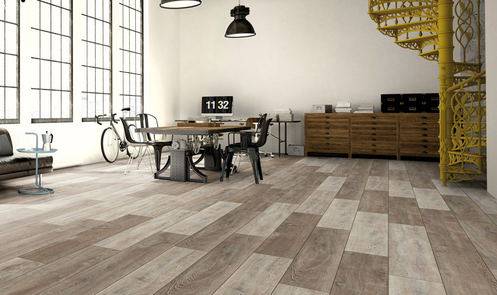 Parkay Floors Mercury 9.62" x 54.37" Laminate Plank Saturn Mix Brown