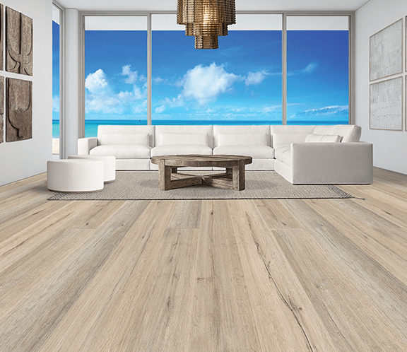 Bella Cera Piedmont 9" x 60" Sandy White Vinyl Plank