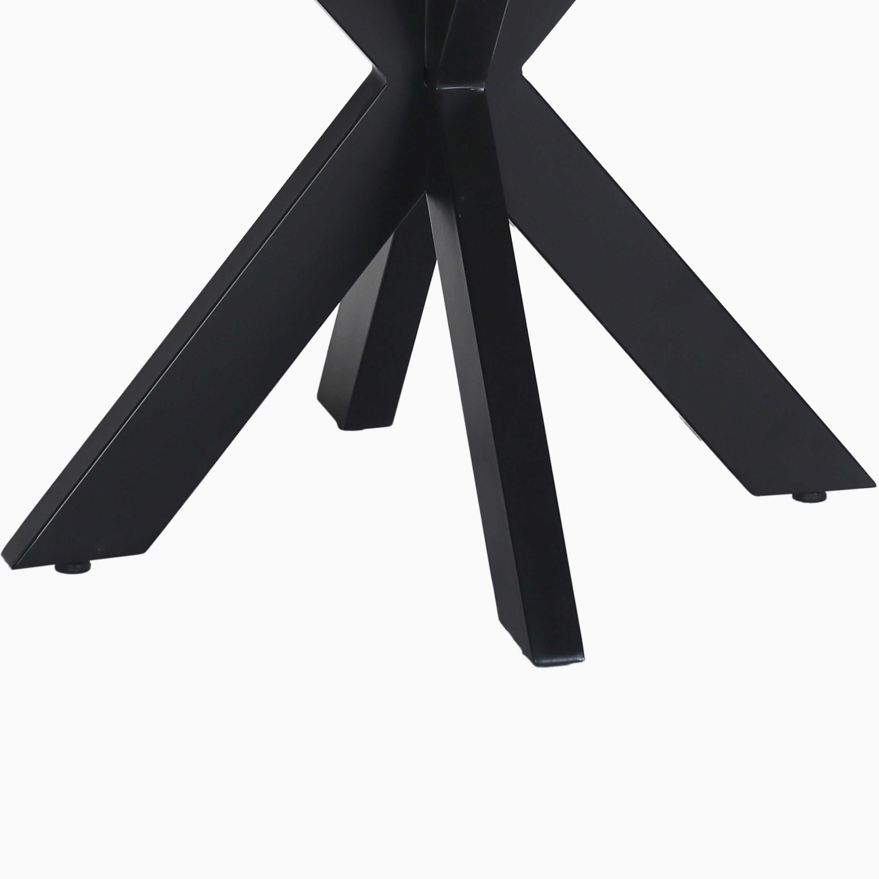 The Urban Port Kuri 41 Inch Handcrafted Live Edge Round Dining Table with a Natural Brown Acacia Wood Top And Black Iron Legs