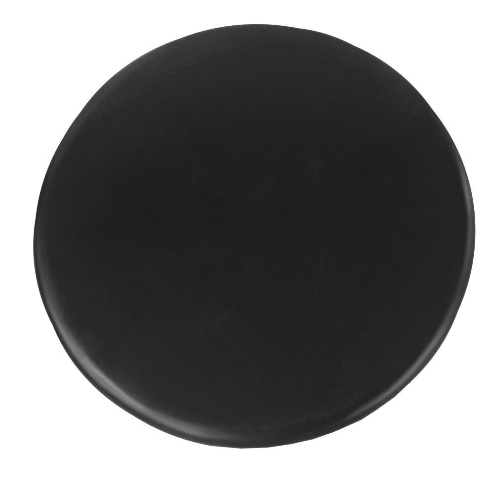 The Urban Port 14 Inch Side End Table, Artisan Handcrafted Mango Wood, Embossed Teardrop Shaped Base, Black
