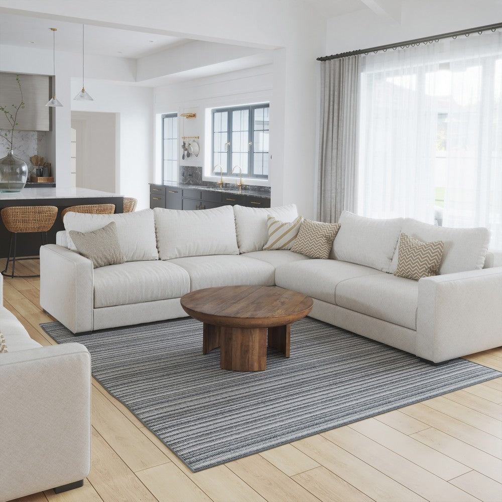 The Urban Port 35 Inch Coffee Table, Handcrafted Round Mango Wood Top, Modern Curved Tripod Legs, Walnut Brown
