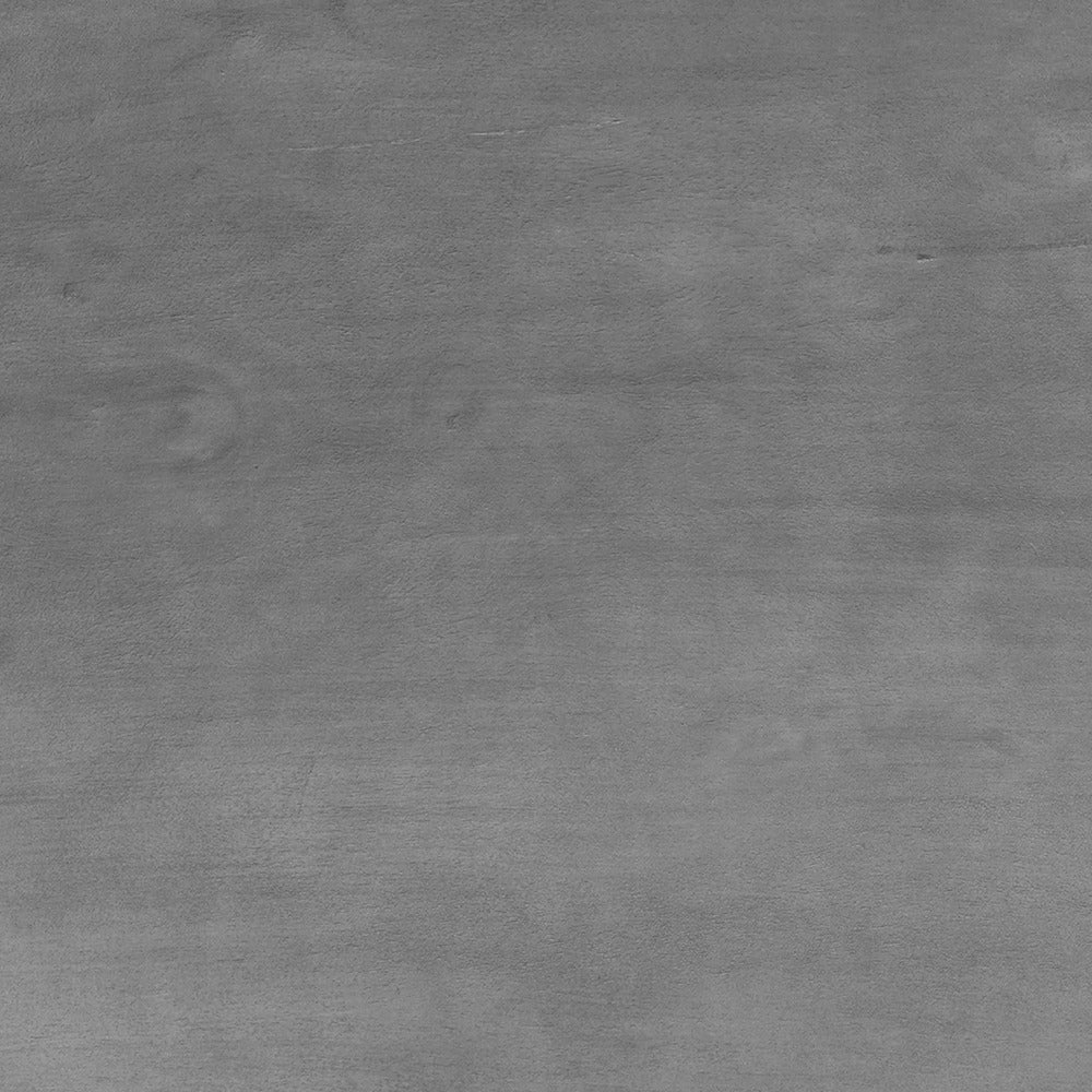 The Urban Port Venus 28 Inch Coffee Table with 3 Tapered Splayed Legs, Gray Mango Wood