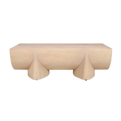 The Urban Port Wilhelm Coffee Table | 48" Log Design | Natural Mango Wood Hand Crafted
