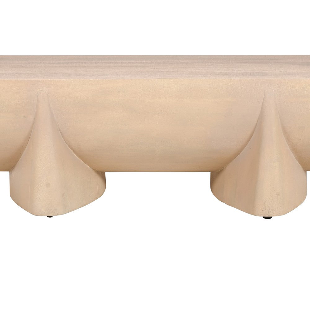 The Urban Port Wilhelm Coffee Table | 48" Log Design | Natural Mango Wood Hand Crafted