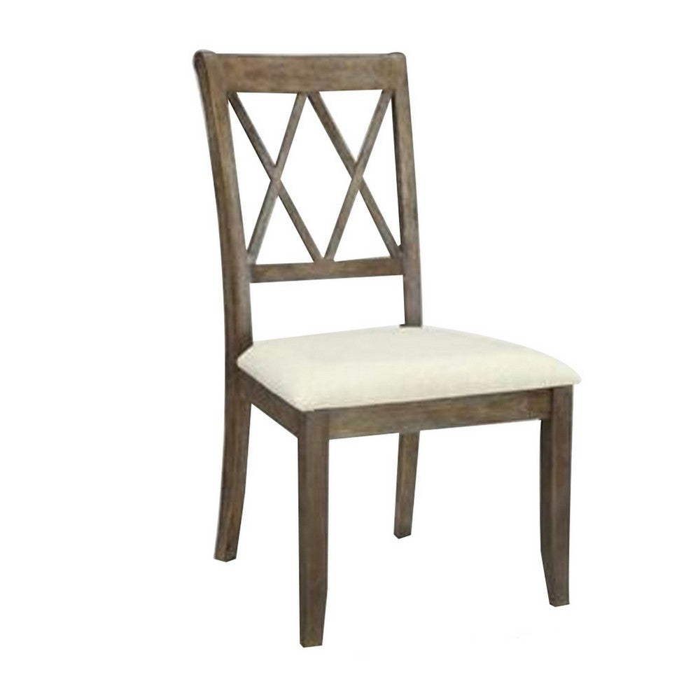 The Urban Port Jesa 5pc Round Dining Table Set, White Botticino Italian Marble, Walnut Brown