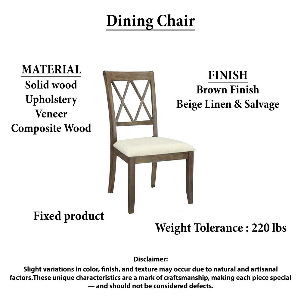 The Urban Port Jesa 5pc Round Dining Table Set, White Botticino Italian Marble, Walnut Brown