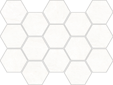 Happy Floors Naica Hex 13" x 9" Porcelain Mosaic