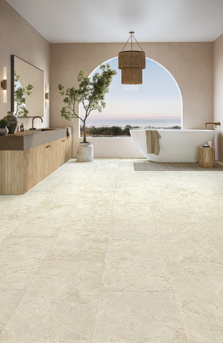 Mannington Adura Apex Rapolano 18" x 36" Vinyl Tile Ivory