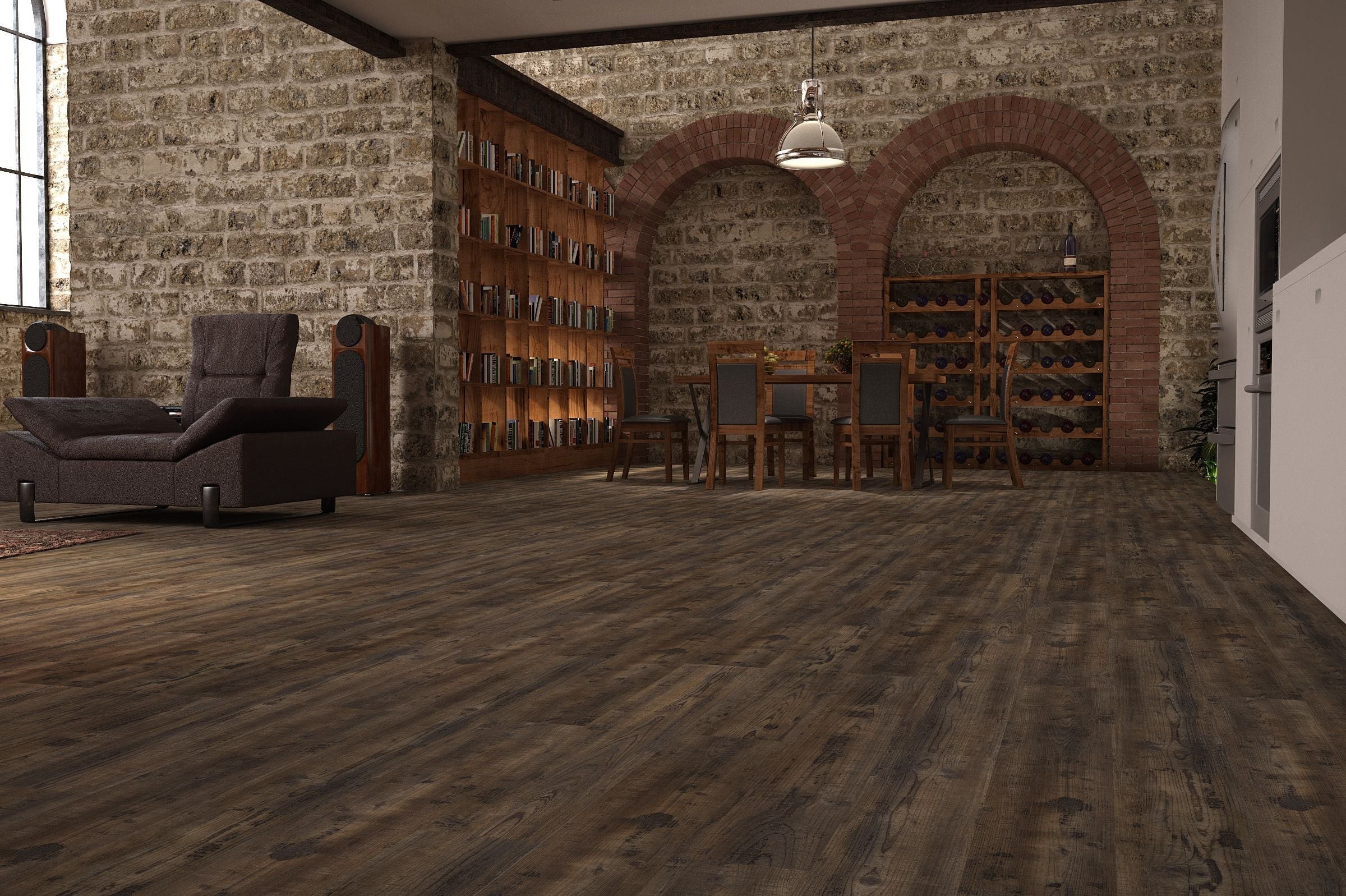 Primo Florz Reserve Glue Down 7.25" x 48" Vinyl Plank Saddle Oak