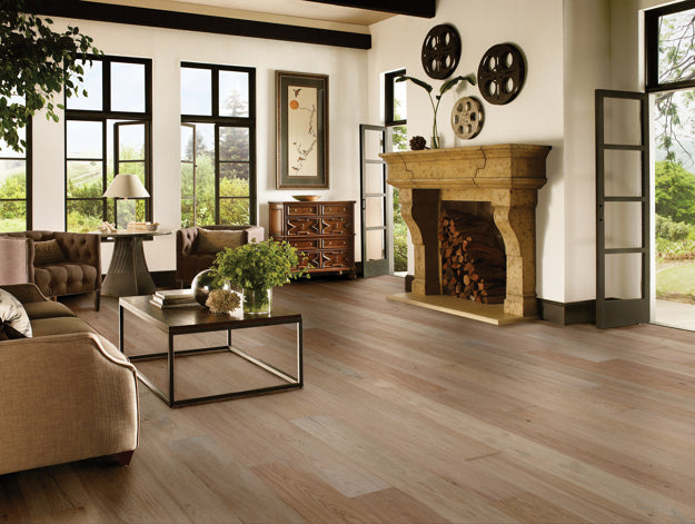Hartco TimberBrushed Platinum 9" x RL Directional Taupe Hardwood Plank