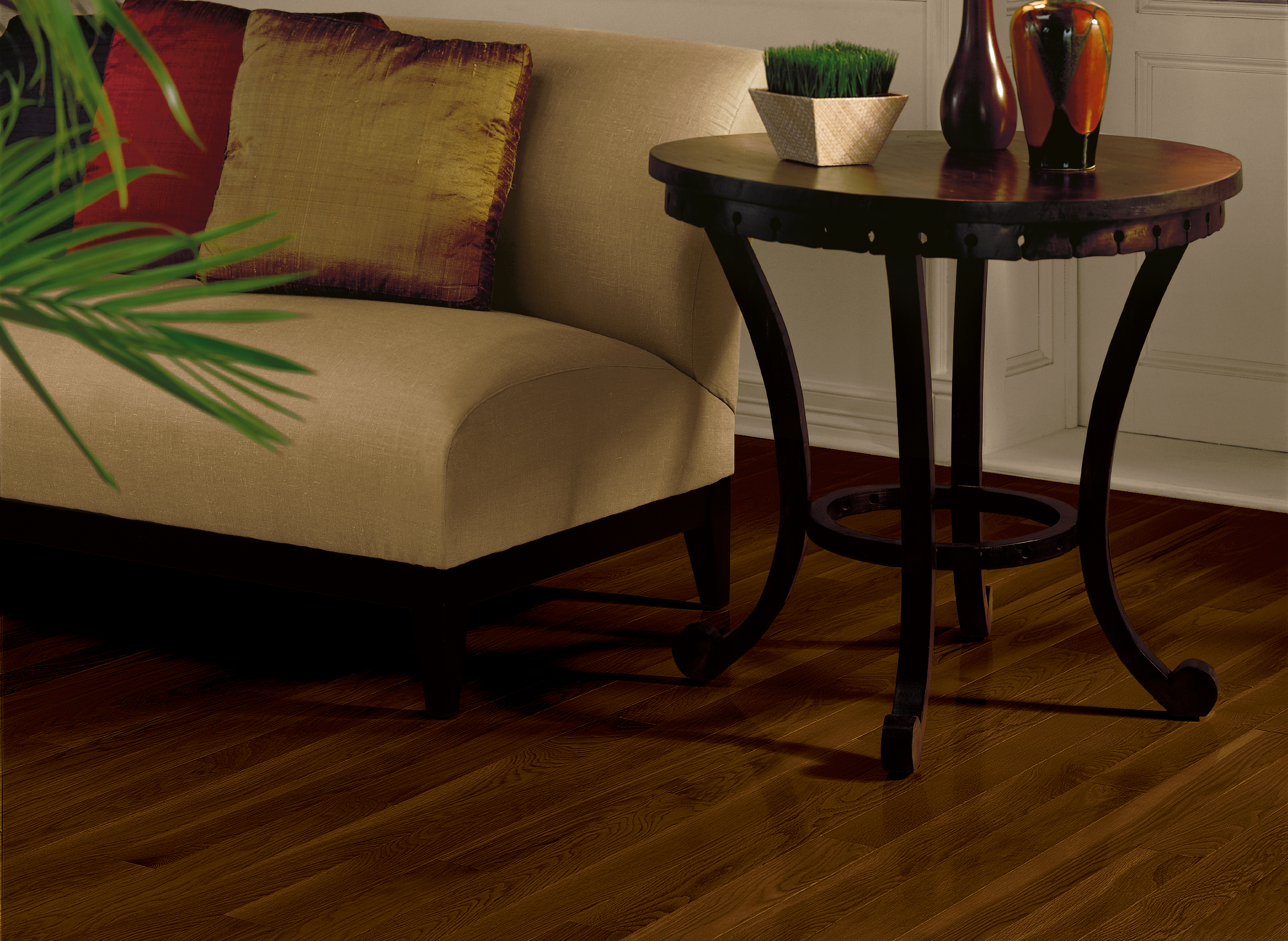 Bruce Dundee Plank High Gloss 3.25" x RL Hardwood Plank Mocha