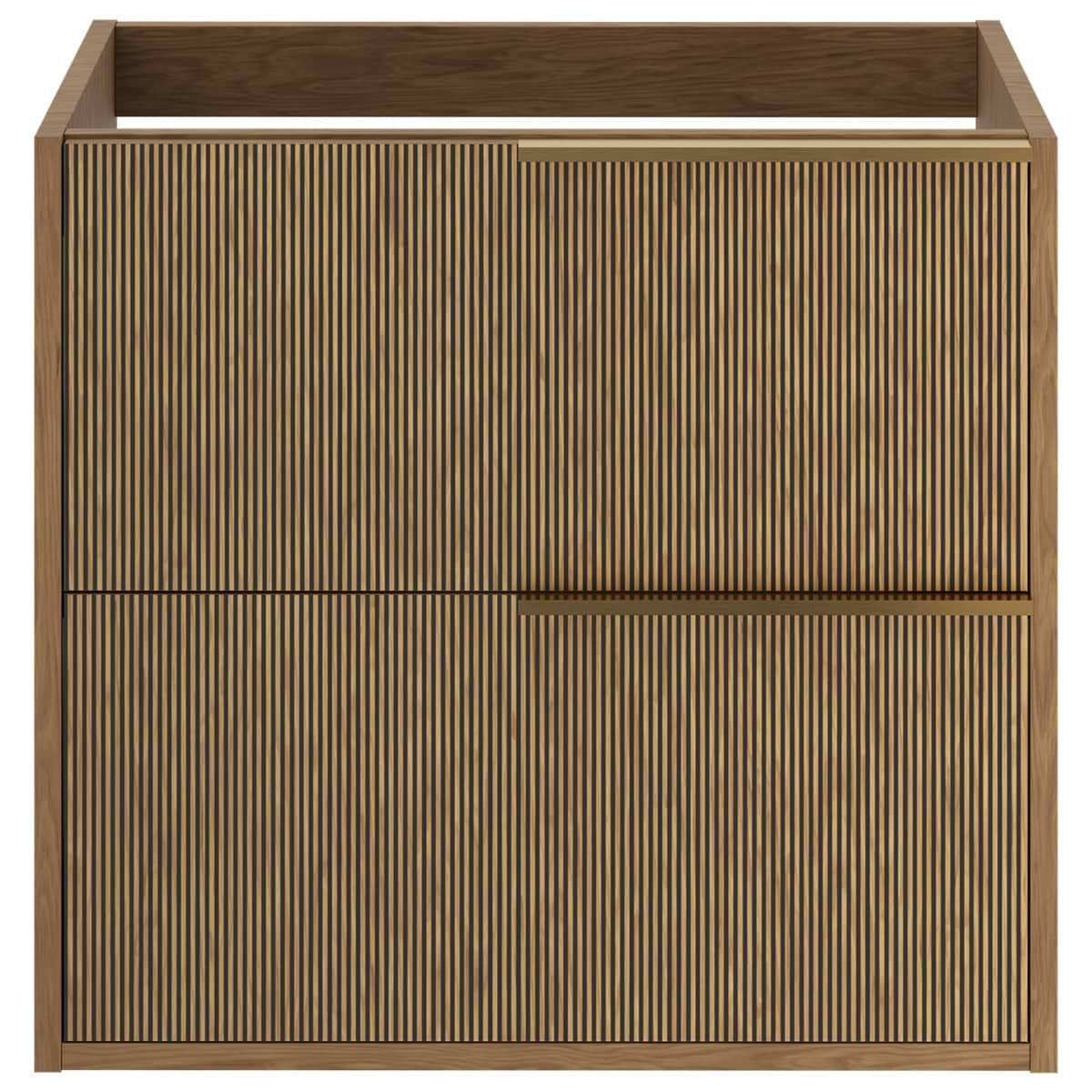 Soho Studio Kora Art Faux Fluted 24" Single Vanity with Gold Handles without Top Gold