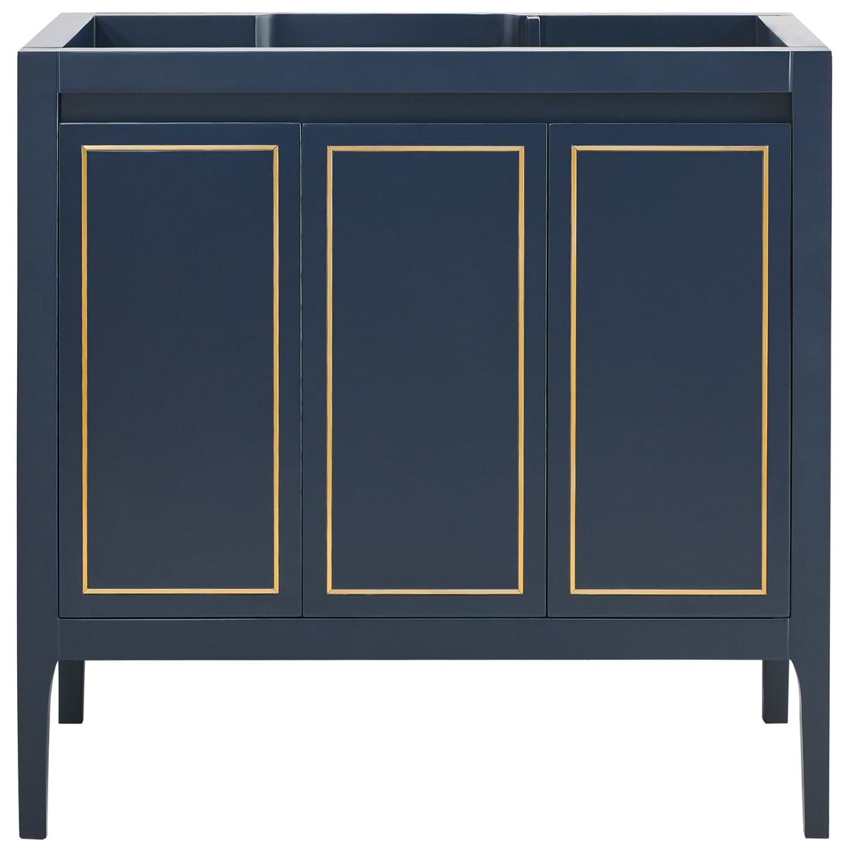 Soho Studio Province Navy and Gold 36" Single Vanity without Top Navy and Gold