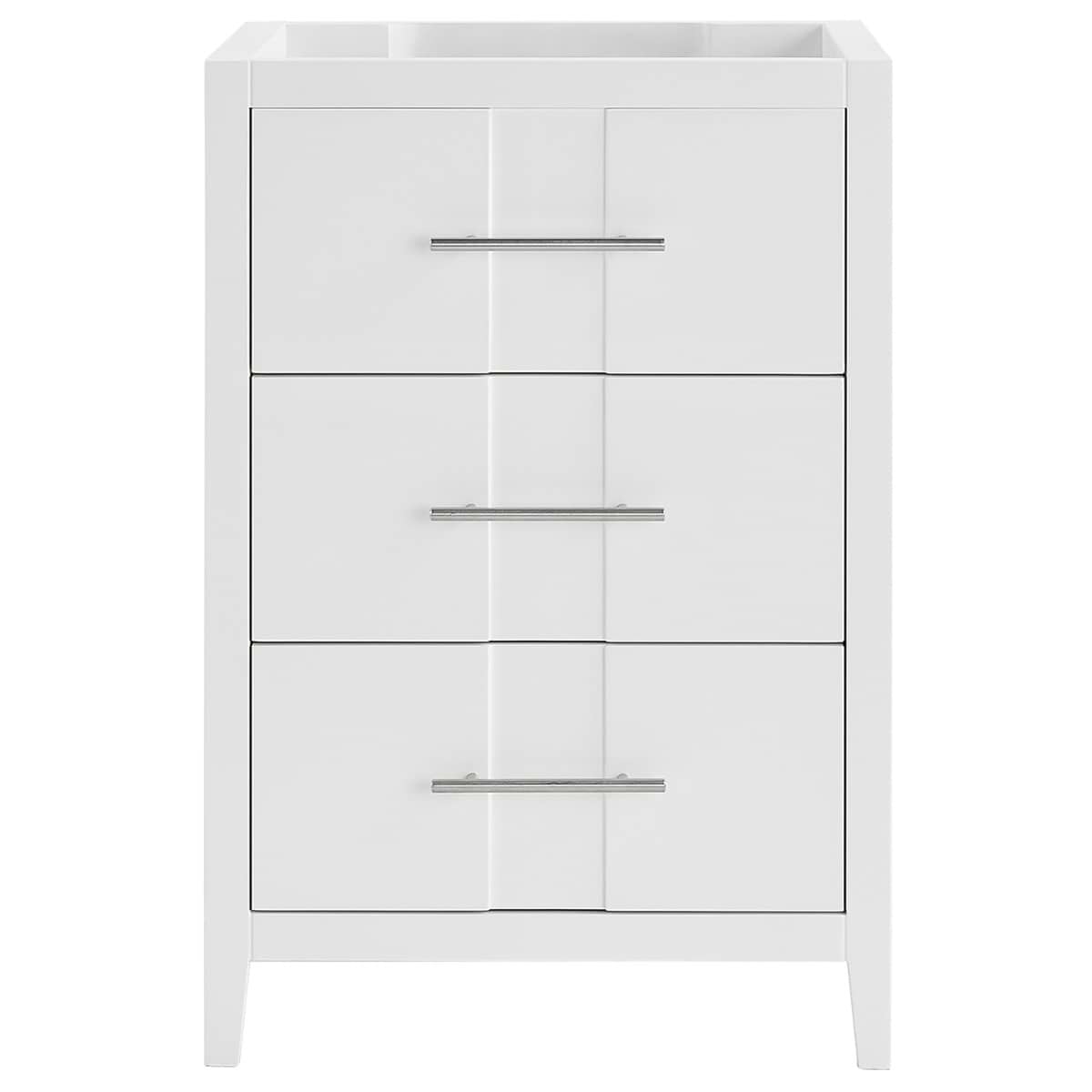 Soho Studio Iconic White and Silver 36" Single Vanity without Top White and Silver