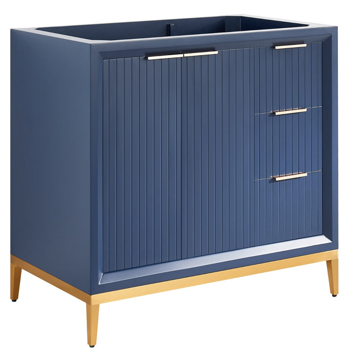 Soho Studio Bungalow Navy and Gold 36" Single Vanity without Top Navy and Gold
