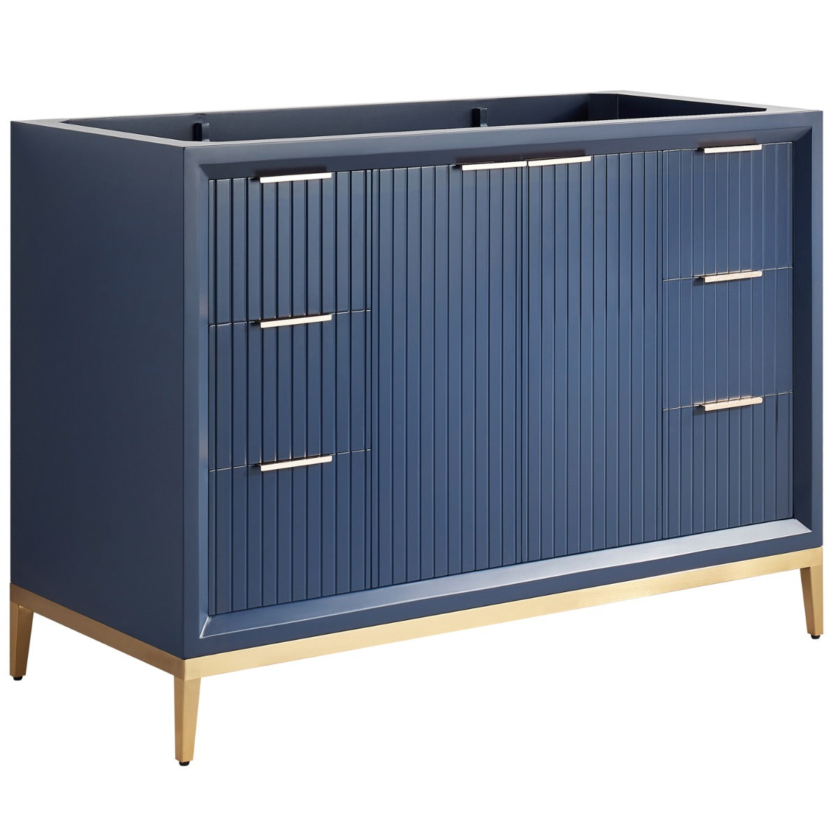 Soho Studio Bungalow Navy and Gold 48" Single Vanity without Top Navy and Gold